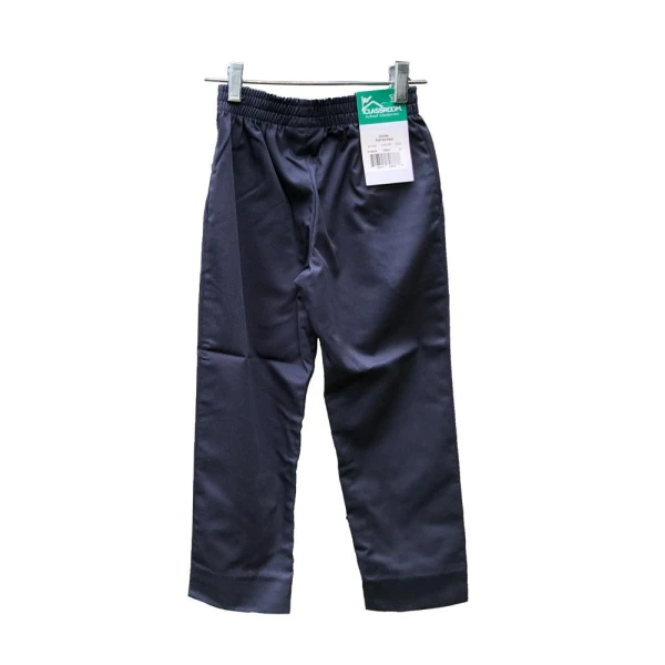 UNISEX Full Elastic Waist Pants with double knee - Navy