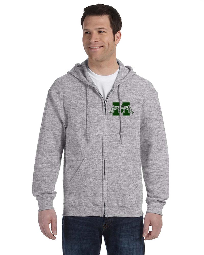 Manhattan Park M Spiritwear Adult Zip Hoodie<br><span style="font-size: 0.75em;">SURFER BRAND 70% cotton / 30% poly</span>